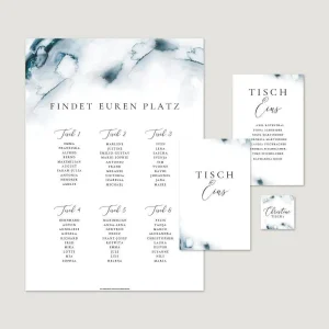 Sitzplan- & Tischkarten-Set “Navy Blue”
