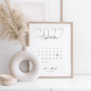 Poster Hochzeit “Kalender Herz”