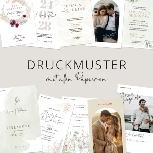 Druck- & Papiermuster Hochzeitskarten