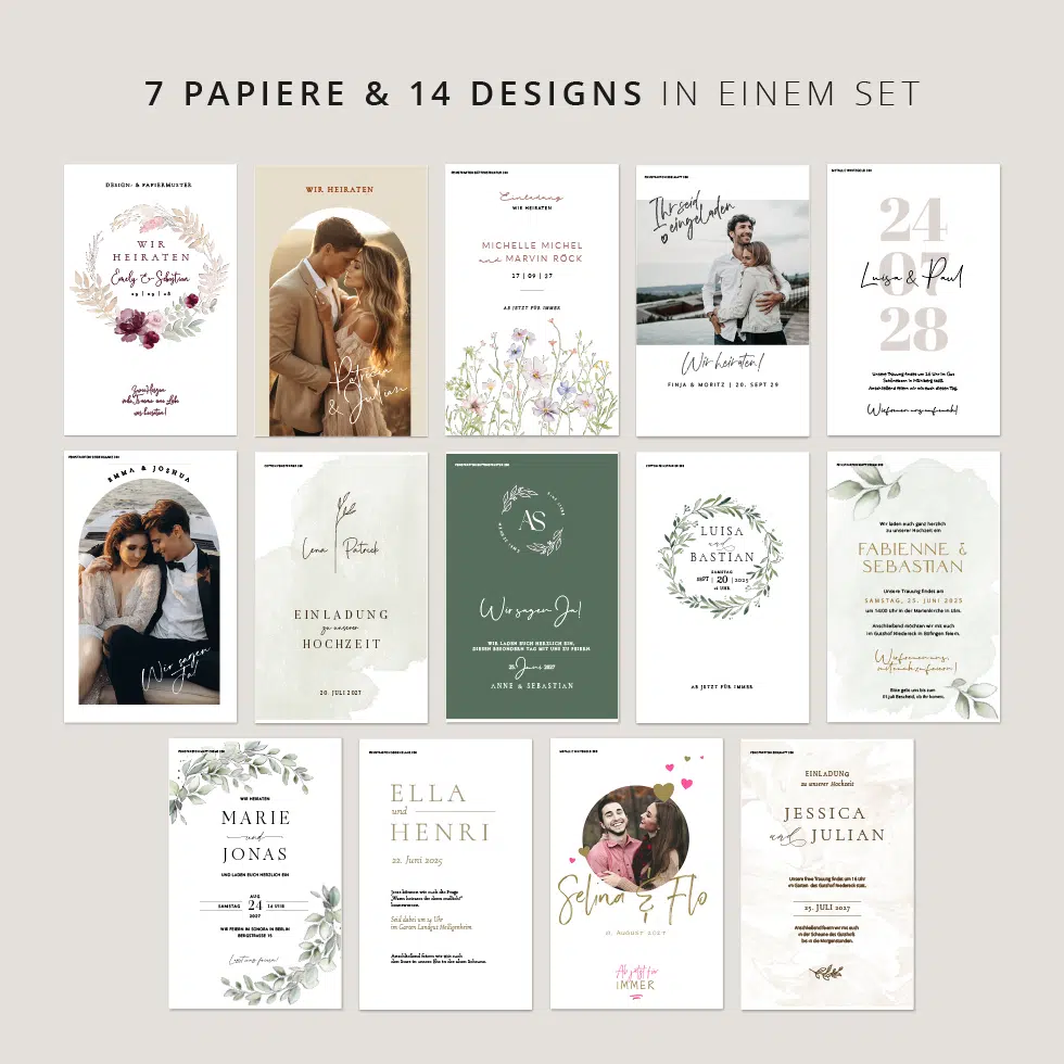 Druck- & Papiermuster Hochzeitskarten – Bild 2