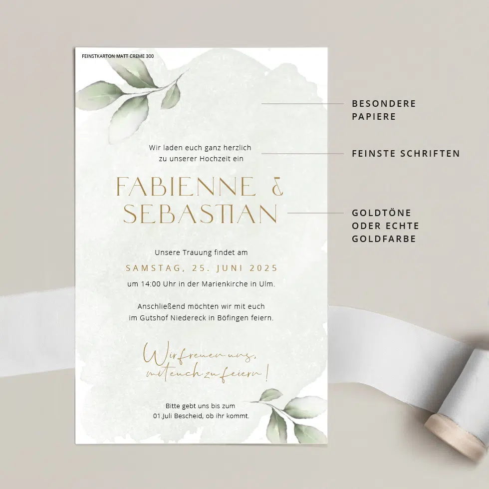 Druck- & Papiermuster Hochzeitskarten – Bild 4