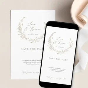 Digitales Save the Date „Elegant Wreath“