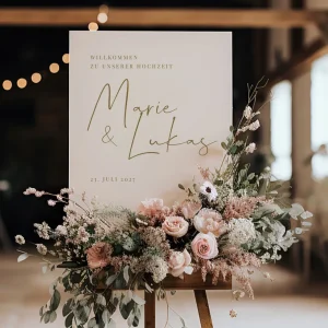 Willkommensschild „Handschrift modern“